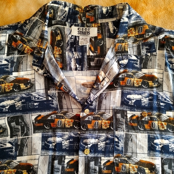 City Streets Other - CITY STREETS RETRO NASCAR BUTTON DOWN SHIRT SLEEVE SHIRT. SIZE XL.